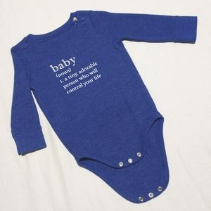 5 for $10! 12mo Blue Long Sleeve Onesie